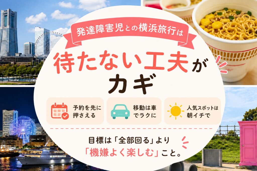 待ち時間を減らして横浜旅行を楽しむ発達障害姉弟のイメージ
