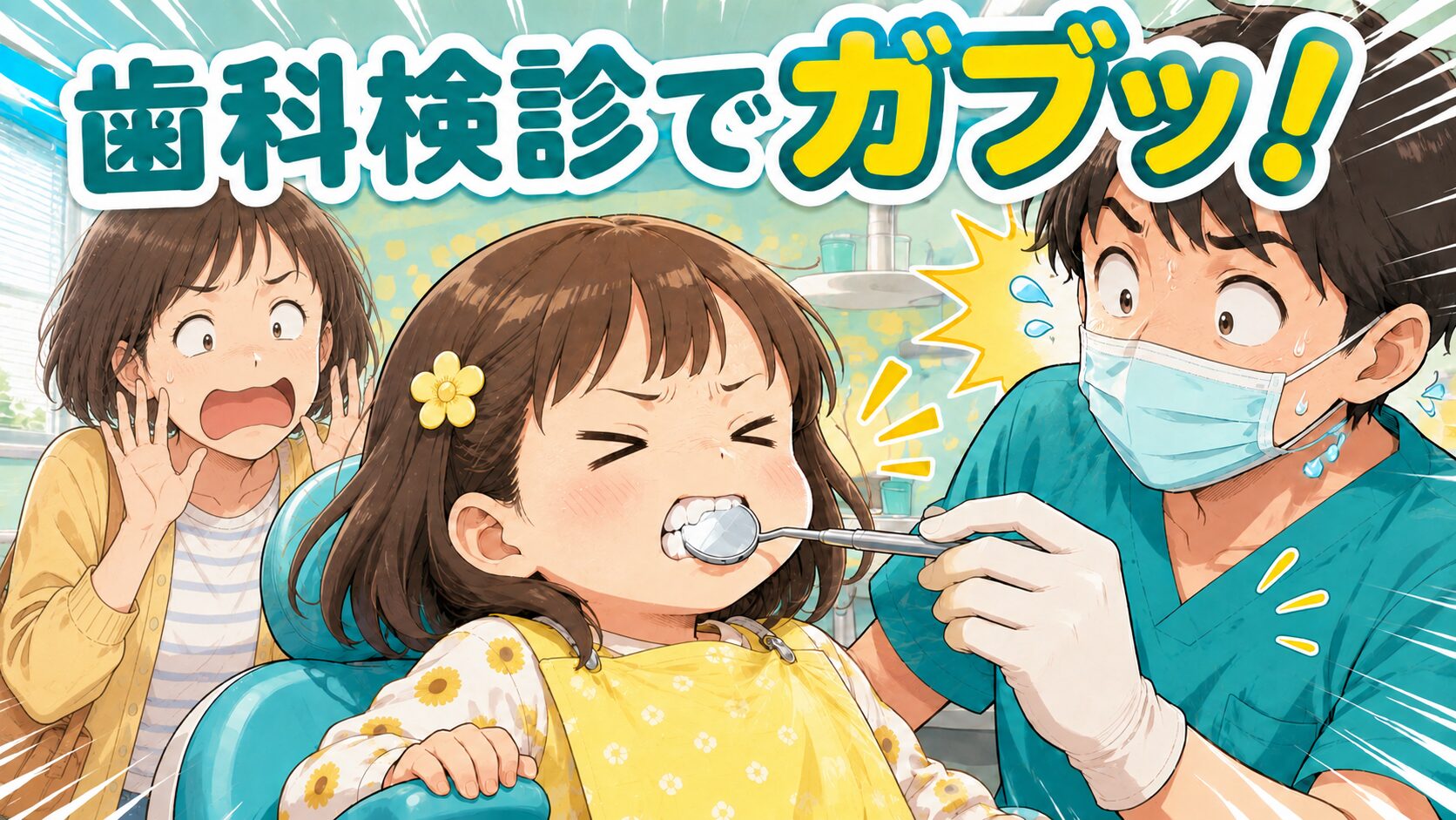 歯科検診で歯鏡を噛み、歯科医を驚かせる発達障害の娘